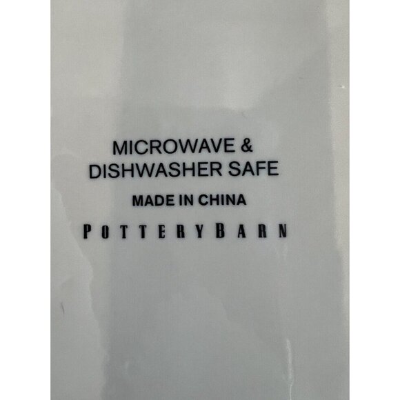 Pottery Barn Square Appetizer Plates Red Print Set Of 4 - Picture 6 of 7